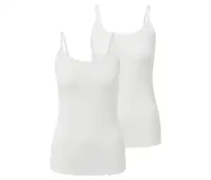 2 Spaghetti-Hemdchen, weiß