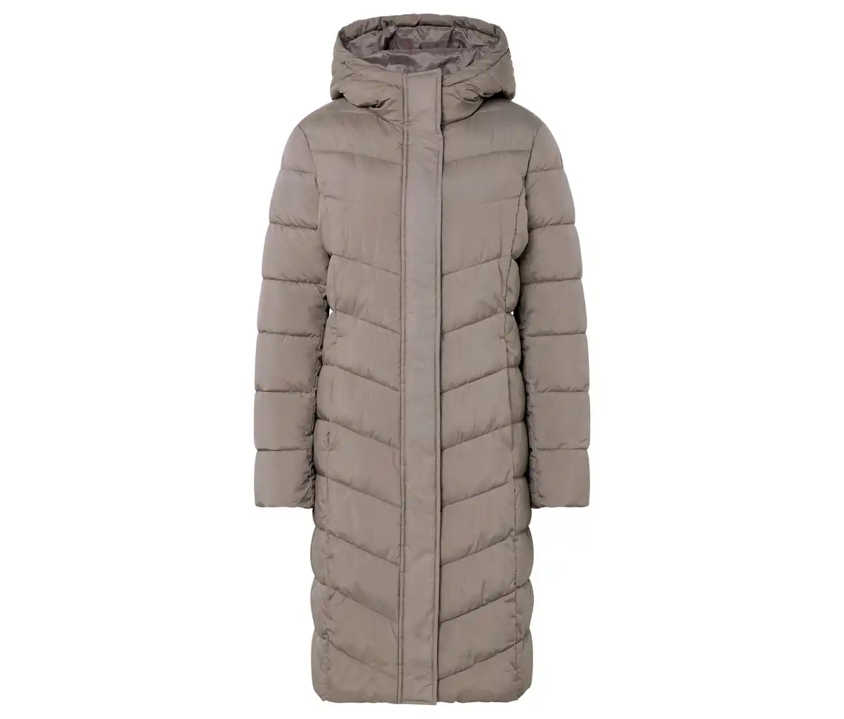 Bild 1 von Steppmantel mit Kapuze, taupe