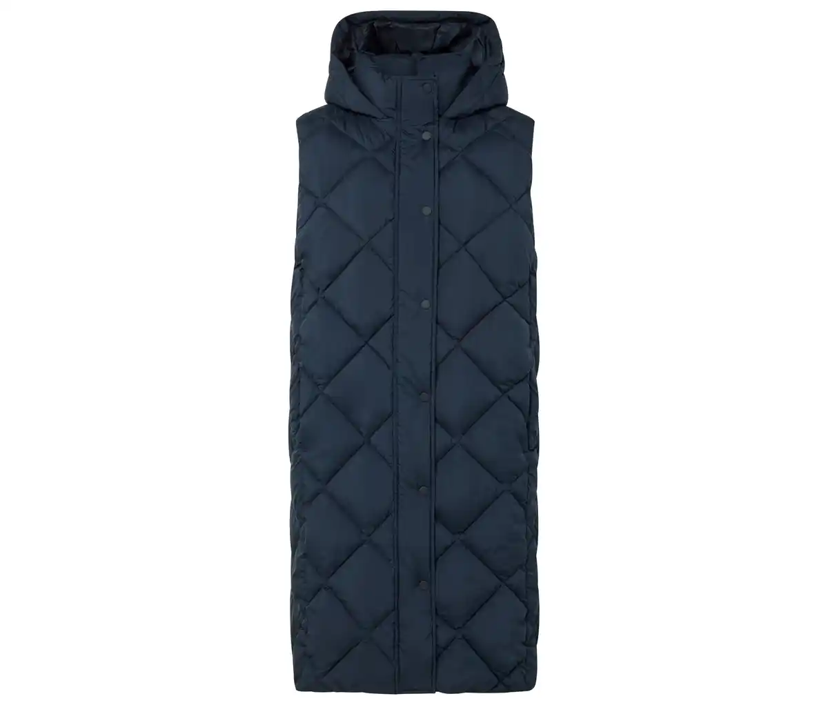 Bild 1 von Lange Steppweste mit Kapuze