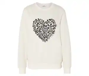 Sweatshirt mit Print, cremeweiß