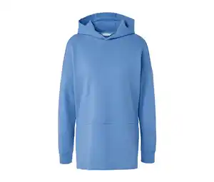 Langes Kapuzensweatshirt hellblau