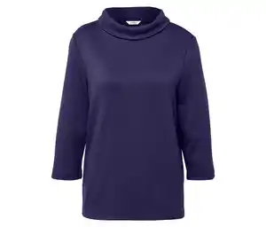 Sweatshirt mit Stehkragen, aubergine