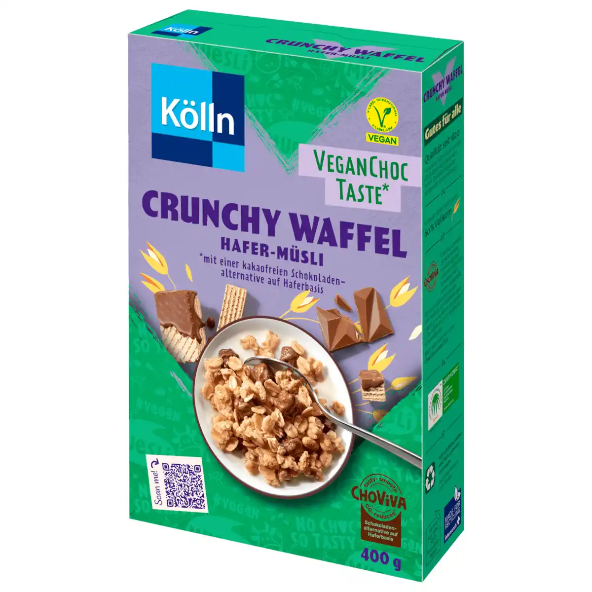 Bild 1 von Kölln Crunchy Waffel Hafer-Müsli VeganChocTaste vegan 400g