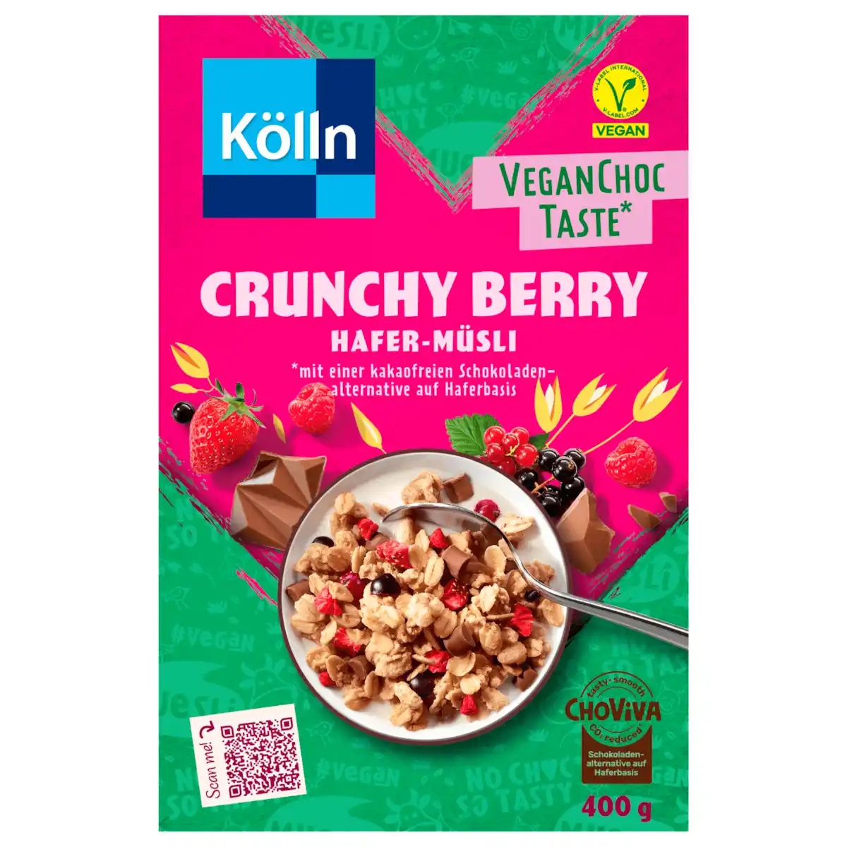 Bild 1 von Kölln Crunchy Berry Hafer-Müsli VeganChocTaste vegan 400g