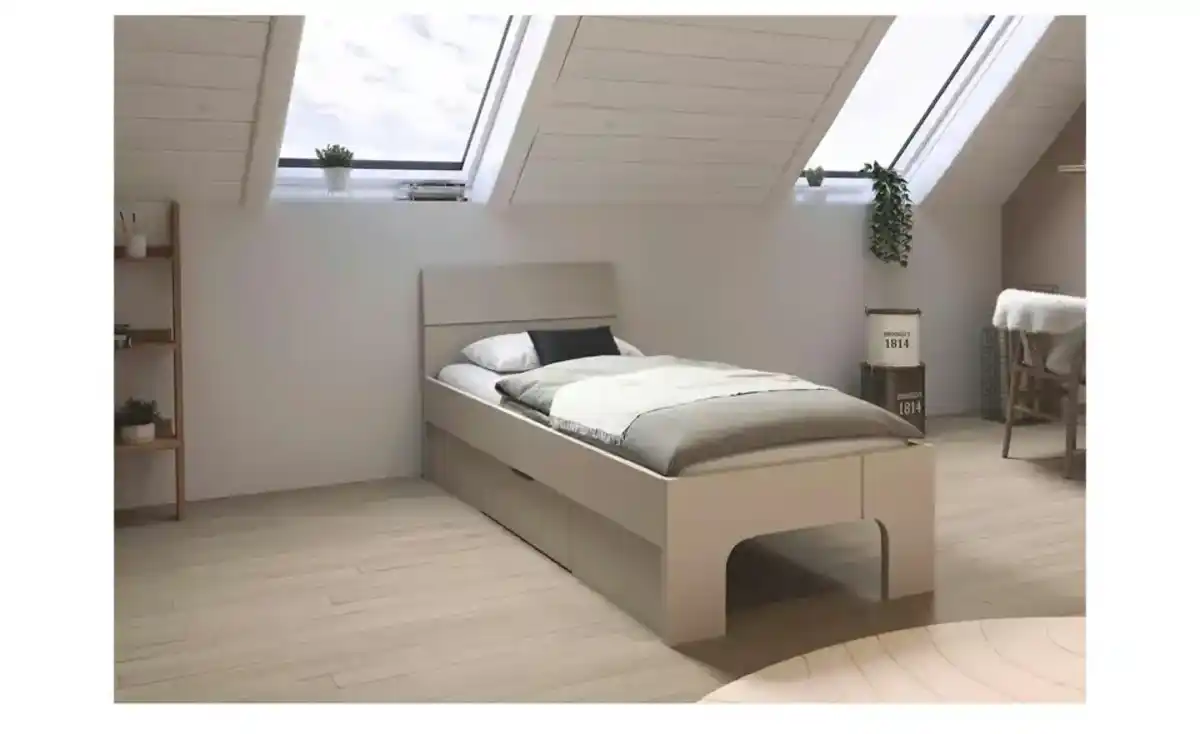 Bild 1 von Stauraumbett in beige Frieda