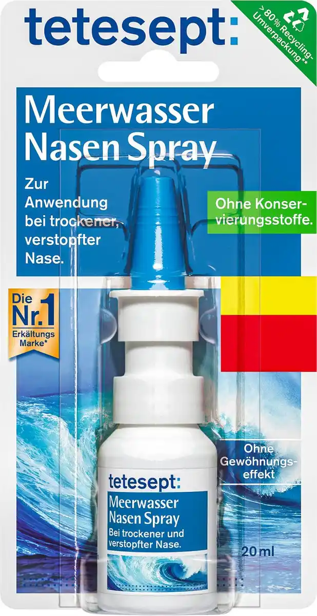Bild 1 von TETESEPT Meerwasser-Nasen-Spray, 20-ml-Fl.