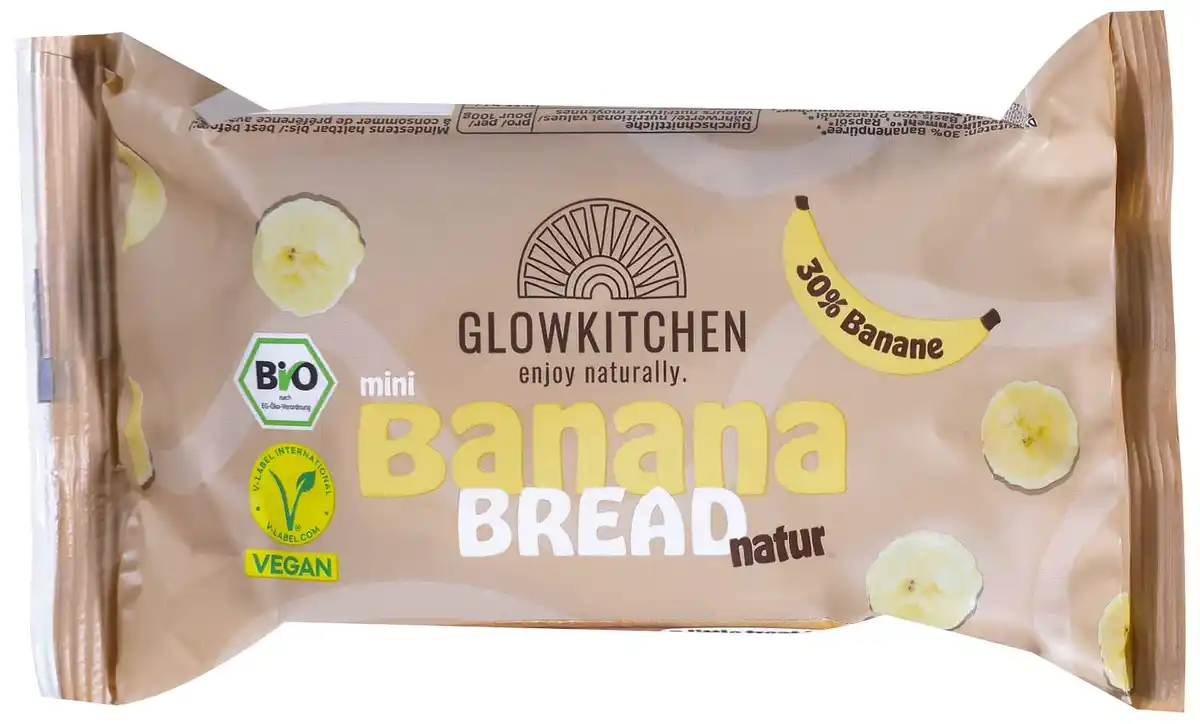 Bild 1 von GLOWKITCHEN Bio-Mini-Bananenbrot, 70-g-Packg.