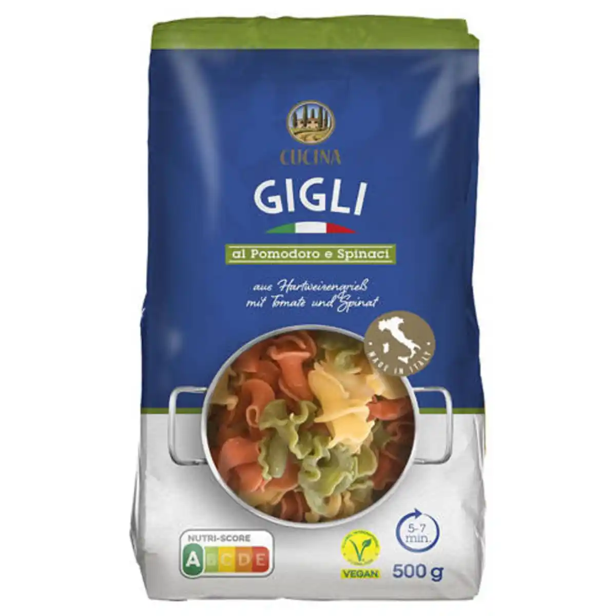 Bild 1 von CUCINA NOBILE Italienische Pastaspezialitäten 500 g, Gigli 3-colori