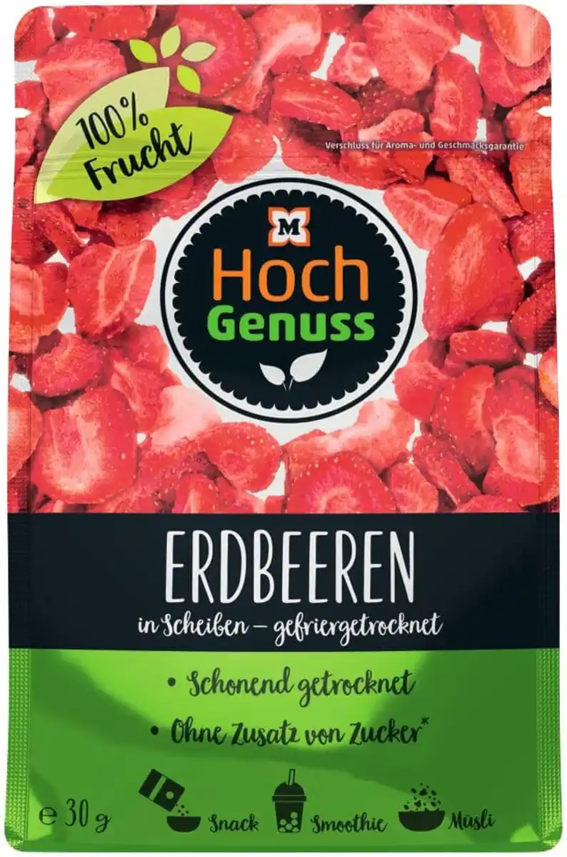 Bild 1 von Hochgenuss Erdbeerchips gefriergetrocknet, 30 g