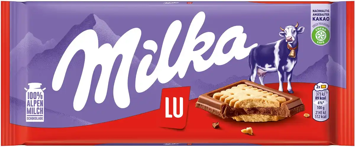 Bild 1 von Milka Schokoladentafel LU Keks, 87 g