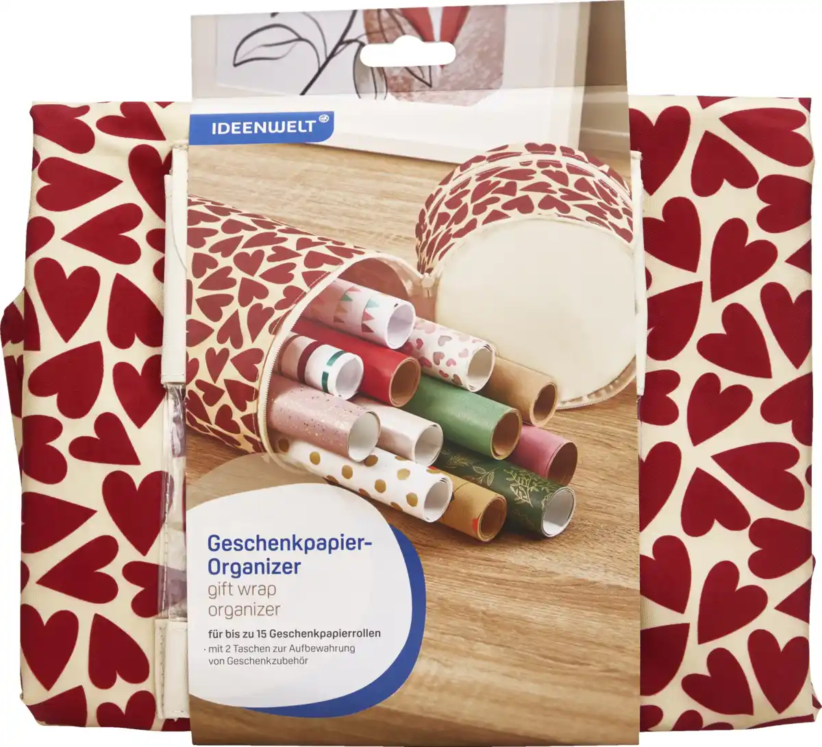 Bild 1 von IDEENWELT Geschenkpapierorganizer Herzen