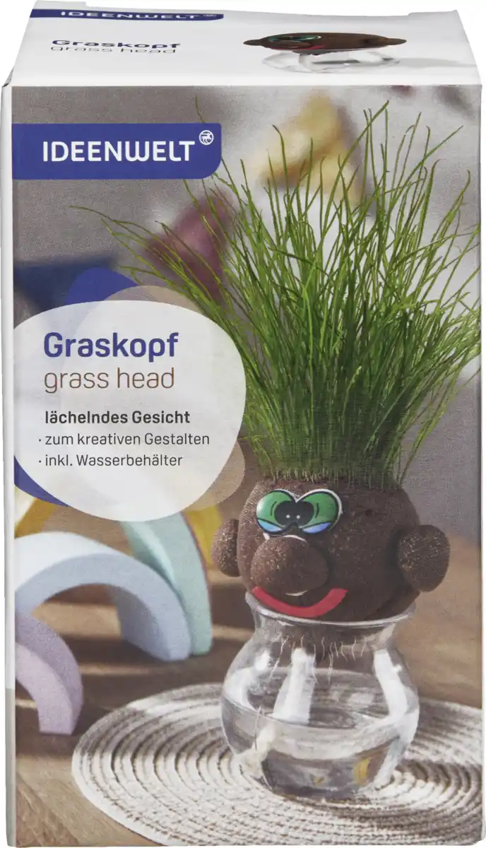 Bild 1 von IDEENWELT Graskopf Gesicht