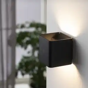 IDEENWELT Akku-Wandleuchte schwarz