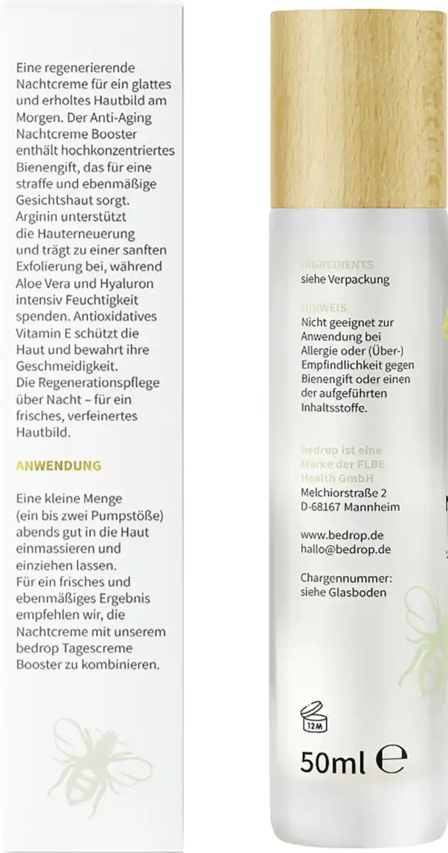 Bild 4 von bedrop Skincare Anti Aging Nachtcreme Booster, 50 ml