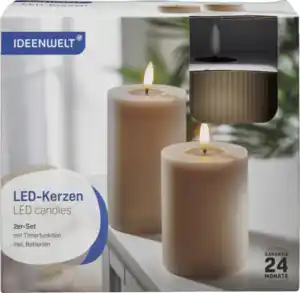 IDEENWELT 2er Set LED-Kerzen