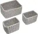 Bild 1 von IDEENWELT Aufbewahrungskörbe grau 3er-Set
