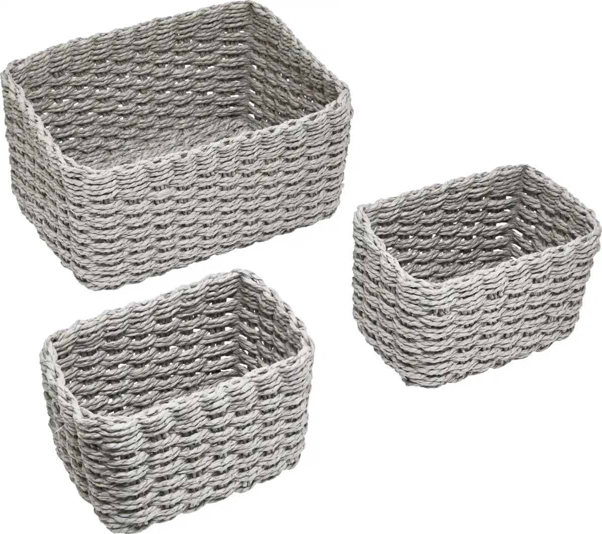 Bild 1 von IDEENWELT Aufbewahrungskörbe grau 3er-Set