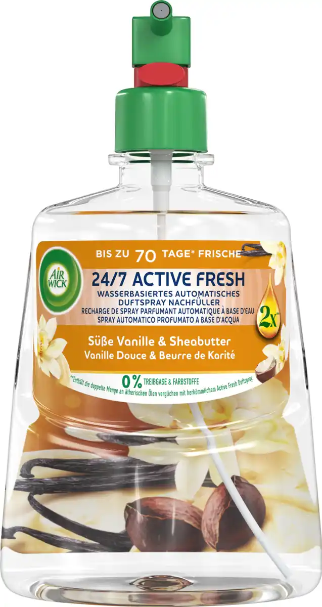 Bild 1 von AirWick Lufterfrischer Active Fresh Süße Vanille & Sheabutter Nachfüllpack, 228 ml