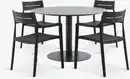 Bild 1 von VAMDRUP Ø120 Tisch grau + 4 INGSTRUP Stuhl schwarz