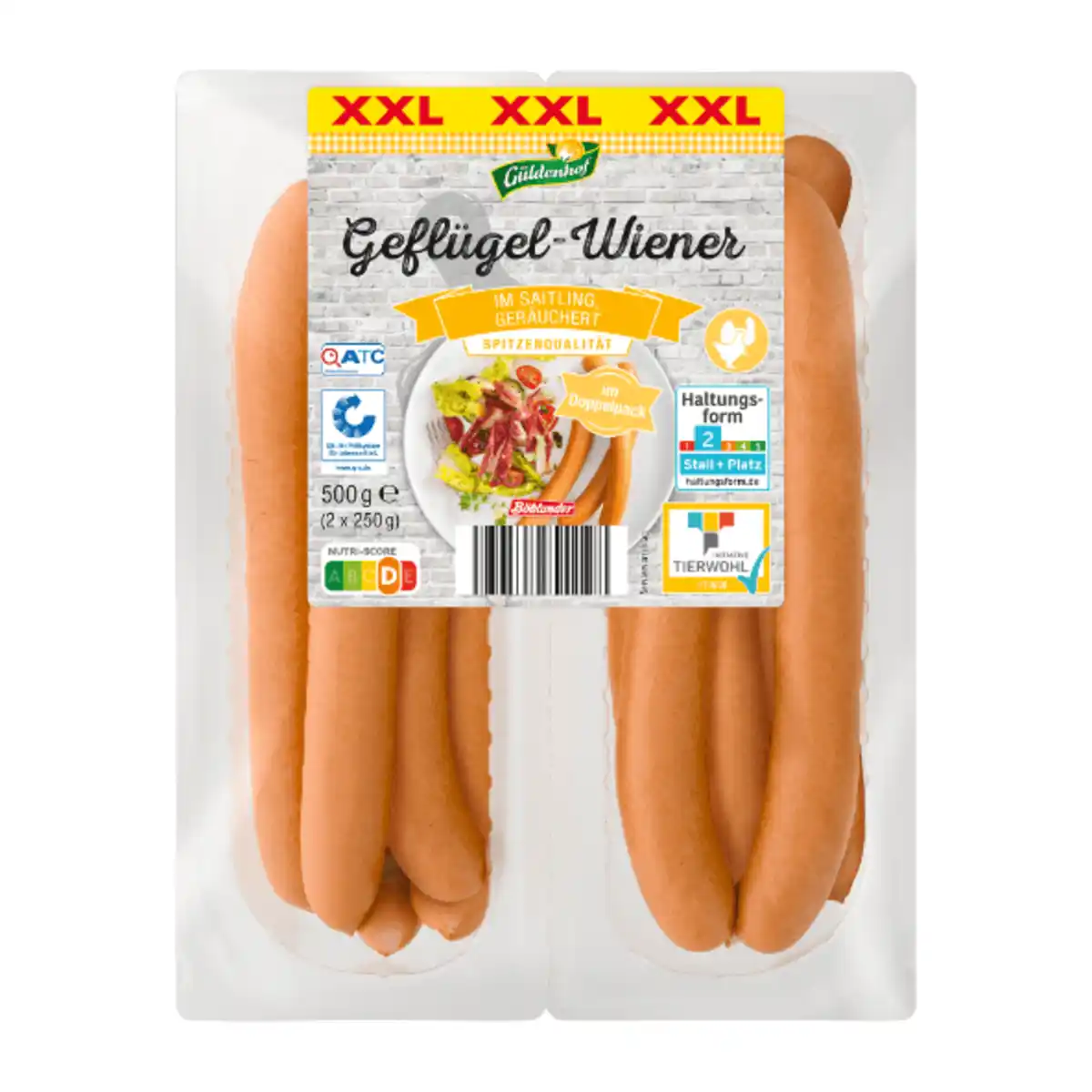Bild 1 von GÜLDENHOF Geflügel-Wiener XXL 250g