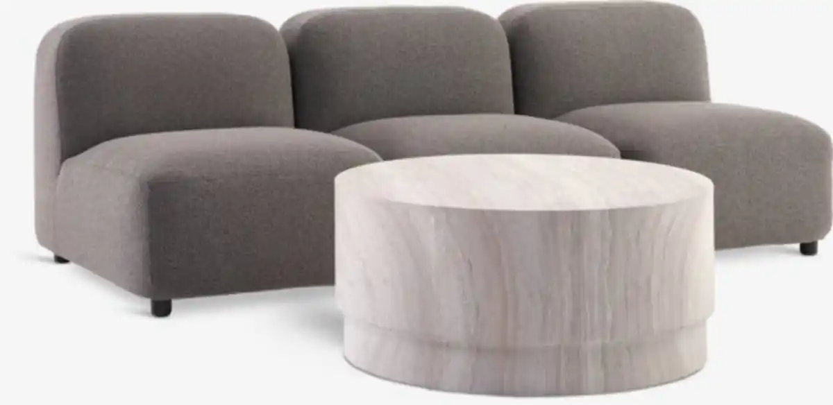 Bild 1 von Lounge-Set STORLIEN Travertin + TANE 3 Pers. sand dunkel