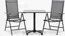 Bild 1 von TIPMOSE L70 Tisch grau + 2 MELLBY Stuhl schwarz