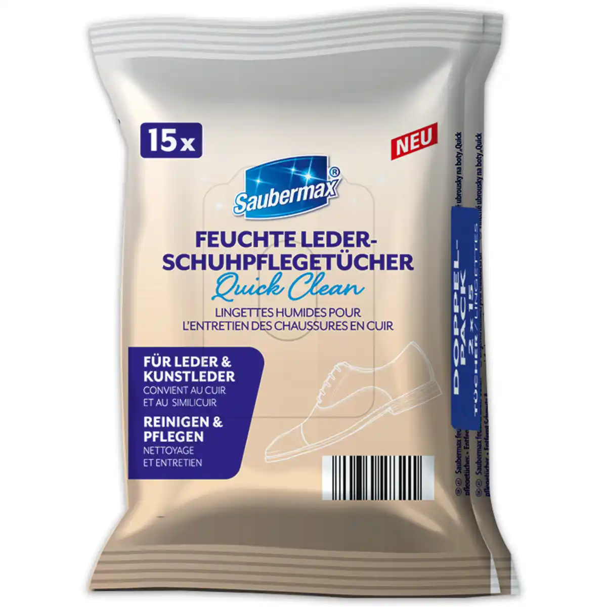 Bild 2 von Saubermax Feuchte Schuhpflegetücher