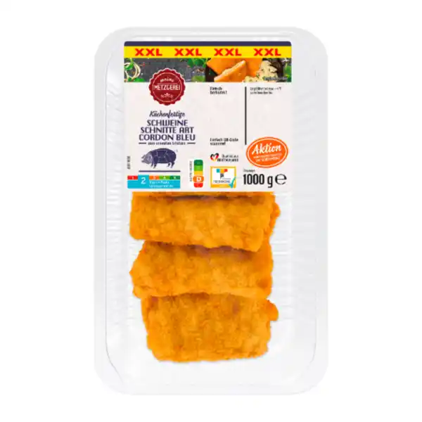 Bild 2 von MEINE METZGEREI Schweineschnitte „Cordon-Bleu-Art“ XXL 1kg