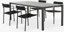 Bild 1 von LANGET L207 Tisch + 4 TRILLEVALLEN Stuhl schwarz