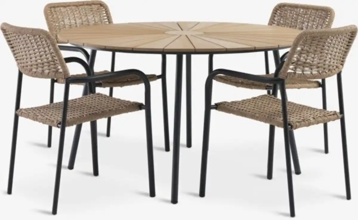 Bild 1 von RANGSTRUP Ø130 Tisch + ORKANGER Stuhl natur