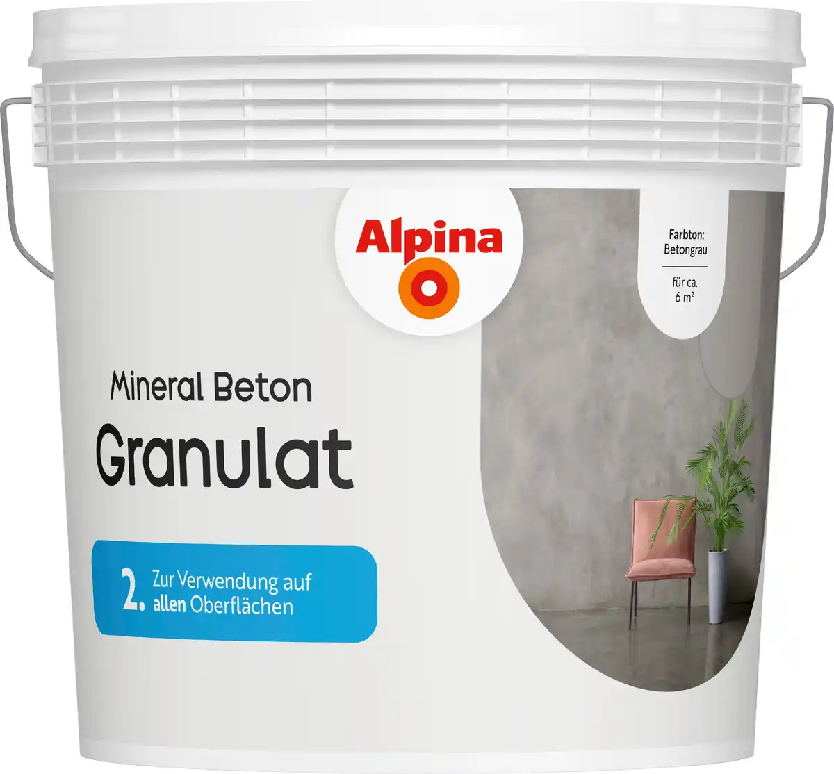 Bild 1 von Alpina Mineral Beton Granulat betongrau 6 kg