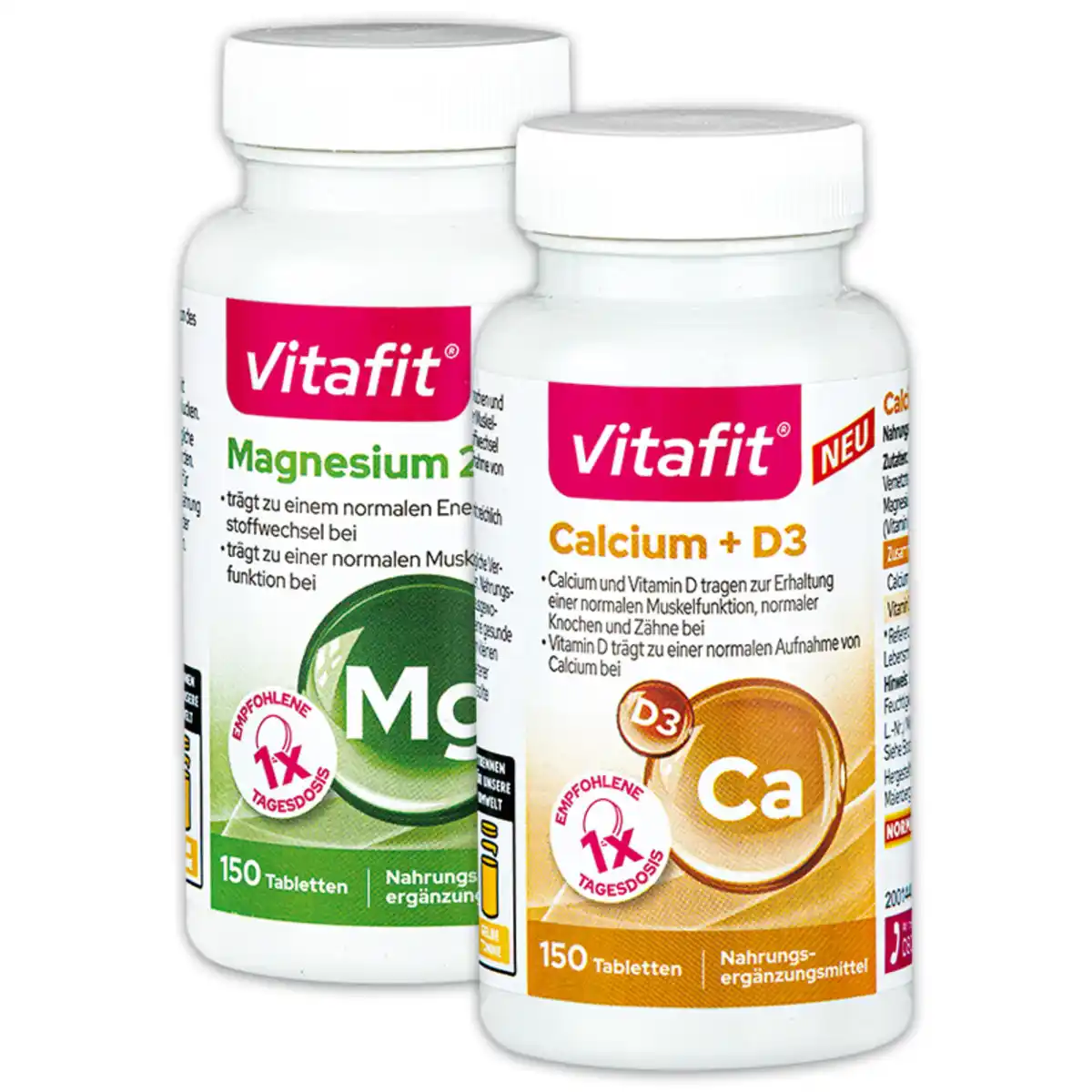 Bild 1 von Vitafit Magnesium 250/ Calcium + D3 Tabletten