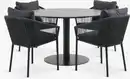 Bild 1 von VAMDRUP Ø120 Tisch + 4 GILJA Stuhl grau