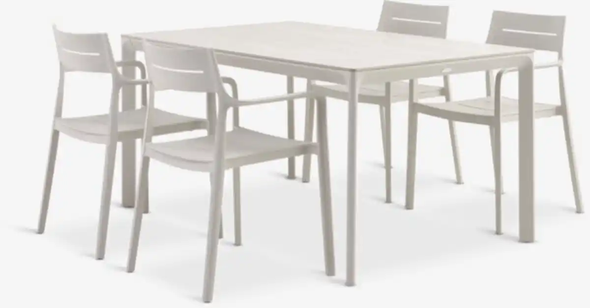 Bild 1 von KUMLA L150 Tisch + 4 INGSTRUP Stühle beige