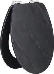 Primaster WC-Sitz mit Absenkautomatik Schiefer schwarz
