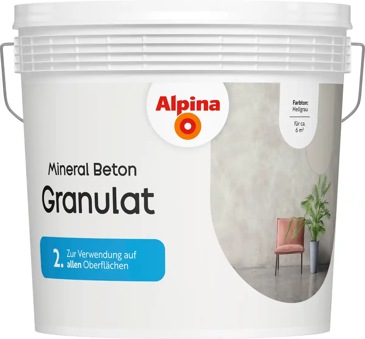 Bild 1 von Alpina Mineral Beton Granulat hellgrau 6 kg