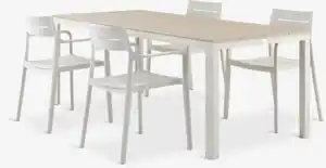 MARIELYST L205 Tisch + 4 INGSTRUP Stühle beige