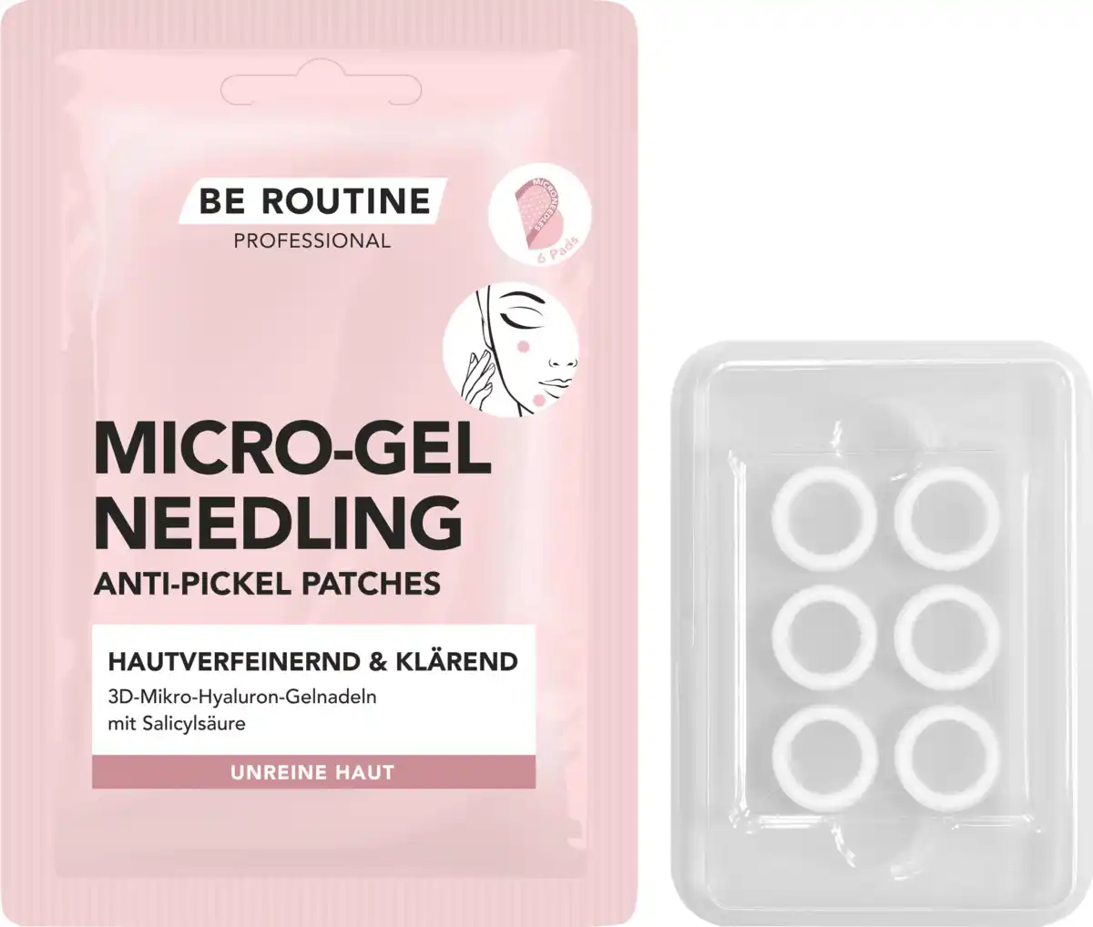 Bild 1 von BE ROUTINE Anti Pickel Patches Micro Gel Needling, 6 St
