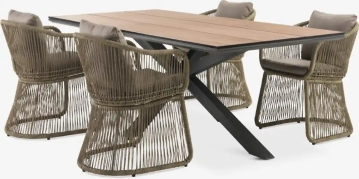 Bild 1 von YPNASTED L215 Tisch + 4 STORDALEN Stuhl natur