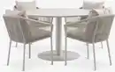 Bild 1 von VAMDRUP Ø120 Tisch + 4 GILJA Stuhl beige