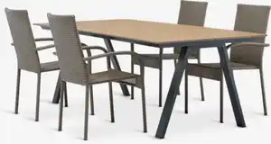 FAUSING L220 Tisch + 4 GUDHJEM Stühle natur