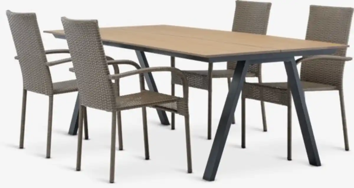 Bild 1 von FAUSING L220 Tisch + 4 GUDHJEM Stühle natur