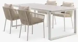 SONNERUP L215 Tisch + 4 GILJA Stühle beige