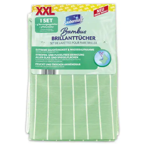 Bild 2 von Saubermax Brillanttücher / Glas- & Fenstertücher XXL