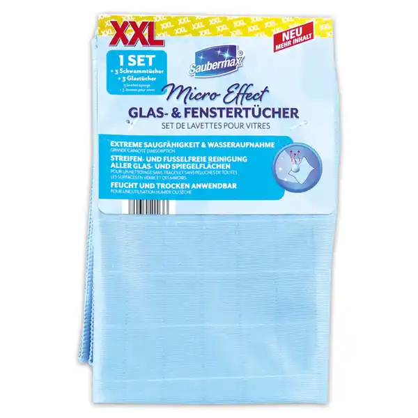 Bild 3 von Saubermax Brillanttücher / Glas- & Fenstertücher XXL