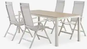 MARIELYST L205 Tisch + 4 LOMMA Stuhl beige