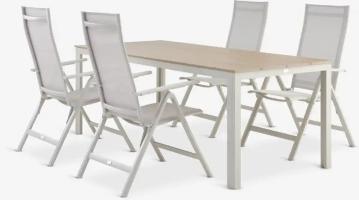 Bild 1 von MARIELYST L205 Tisch + 4 LOMMA Stuhl beige