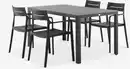 Bild 1 von MARIELYST L150 Tisch grau + 4 INGSTRUP Stuhl schwarz