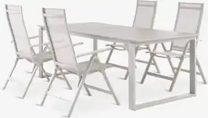 SONNERUP L215 Tisch + 4 LOMMA Stuhl beige