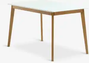 Esstisch JEGIND 80x130 weiß/natur